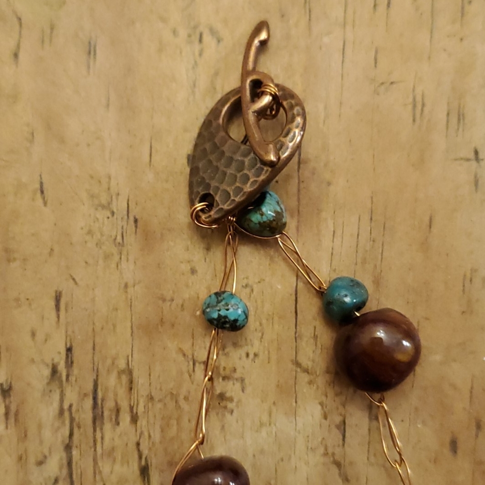 Turquoise and Copper Necklace - Picture 5 of 5